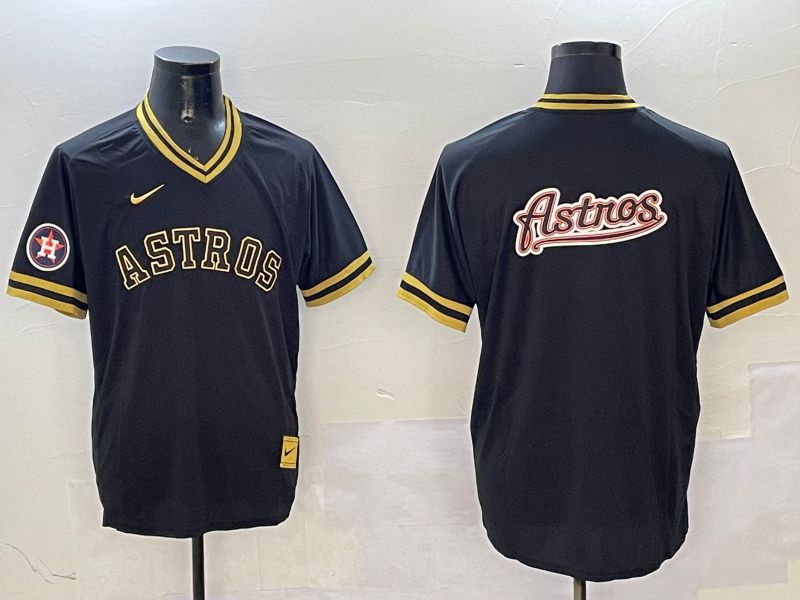 Men Houston Astros Blank Black Gold Game 2025 Nike MLB Jersey style 11->houston astros->MLB Jersey